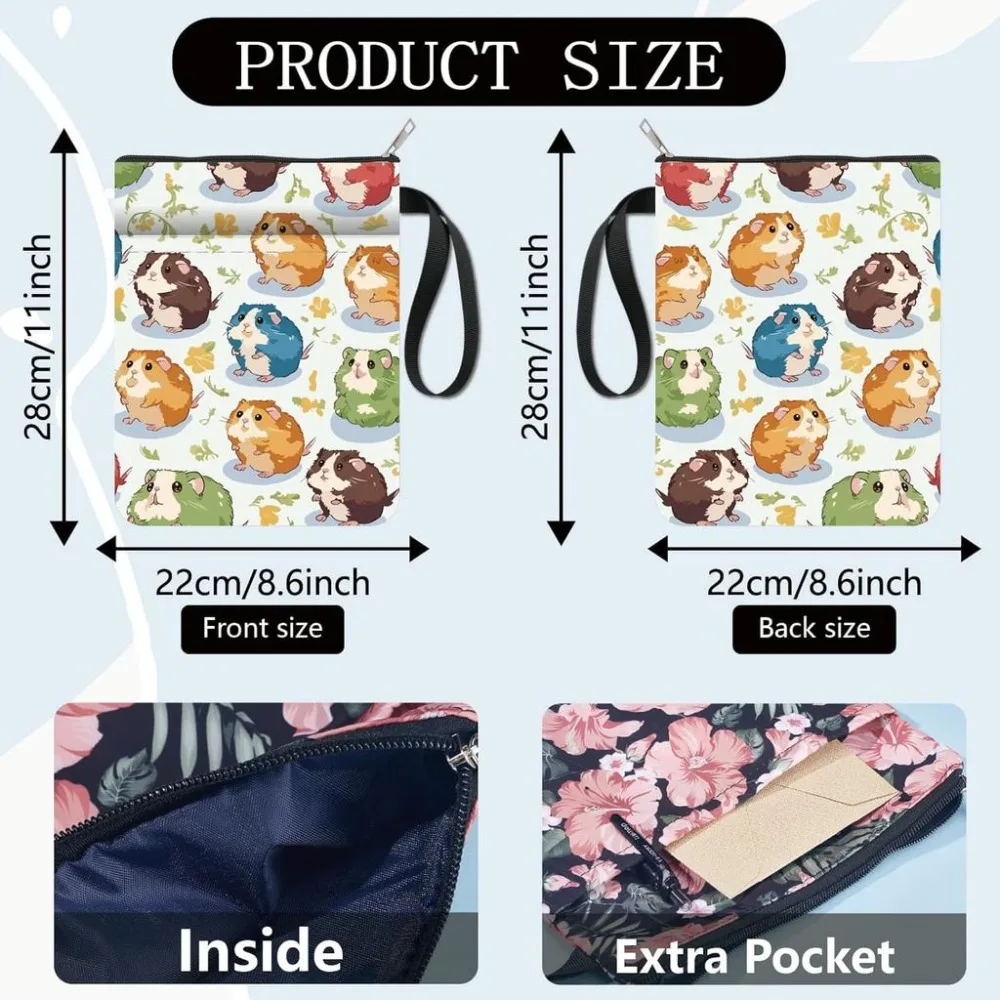 Front Pocket Book Covers for Paperback 11 X 8.7 Inch Cloth Pouch Protector Double Sided Washable Fabric Bookish Merch