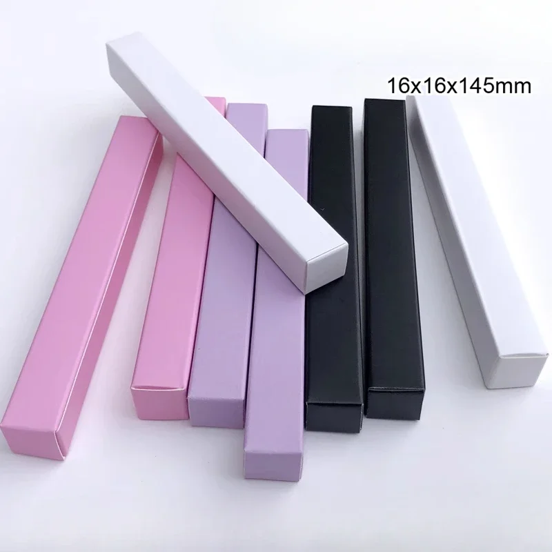 

50pcs Paper Tube Cardboard Box DIY Handmade Eyeliner Packaging Box 1.6x1.6x14.5cm Eyeliner Carton High-end Gold Card Small Box