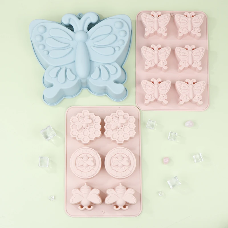 Vlinder Siliconen Mal DIY Fondant Taart Decoreren Gereedschappen Chocolade Bakvormen Dessert Cookie Bee Cakevorm Keuken Accessoires