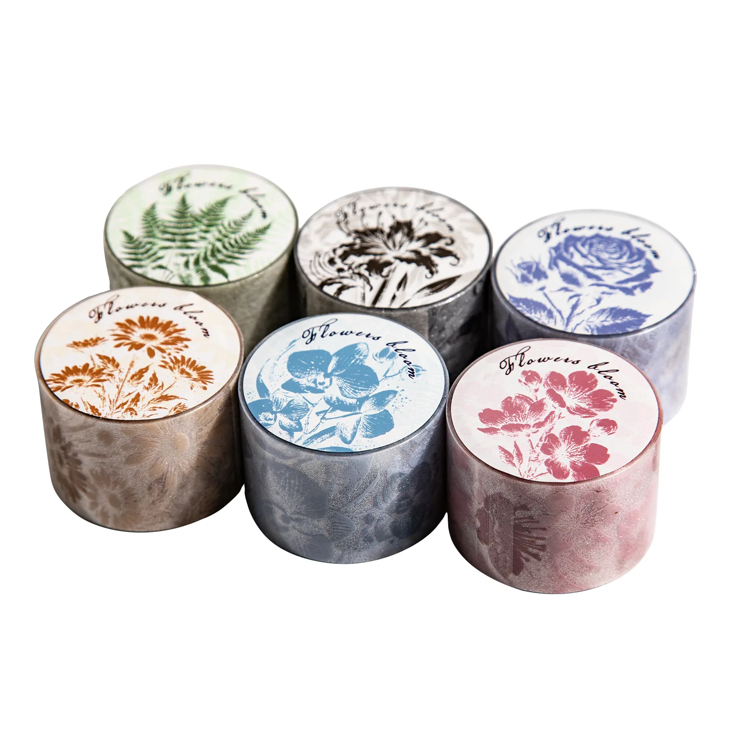 

10 шт./1 упаковка, декоративные клейкие ленты с цветами, распускающимися на рассвете и закате, маскирующие ленты для скрапбукинга, бумага для творчества, японские наклейки.