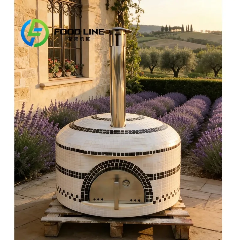 

Ceramic Pizza Oven Outdoor Single Oven with 450 Degrees Heating Wood Firewood Pizza Oven
