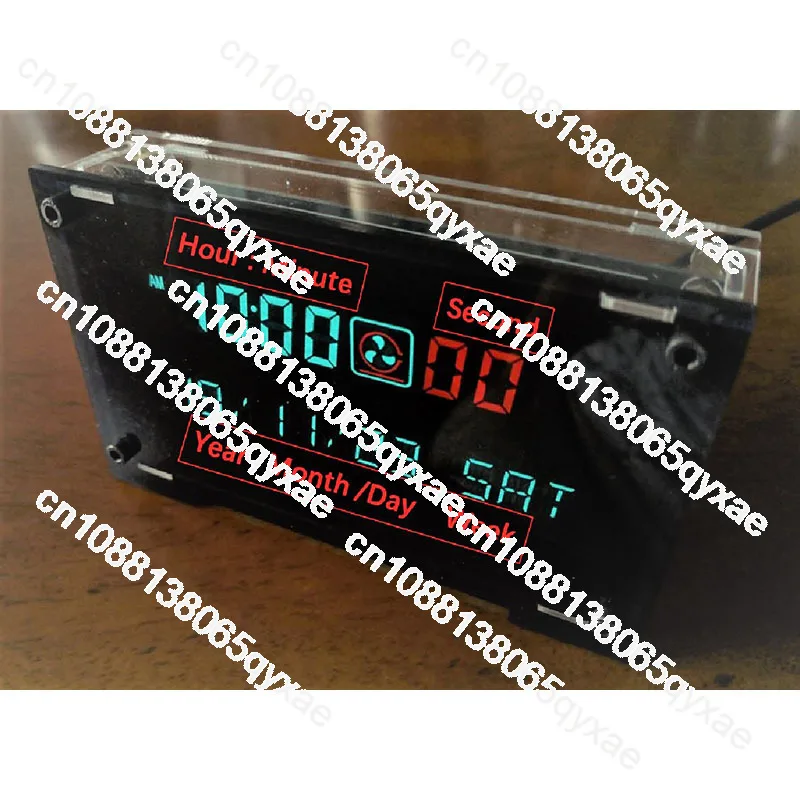 Creative Glass Gift Desktop VFD Clock VFD DIY Kit BoyFriend Gift Digital LED Clock Creative Home Clock Ambient Light VFD Screen