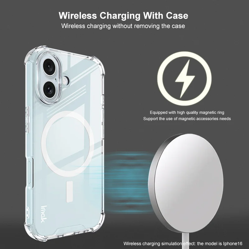 For Xiaomi 14T Pro Magsafe Case IMAK Wireless Charge Crystal Back Panel Mi Phone Xiaomi 14 T 14TPro T14 Air Bag Shockproof Cover