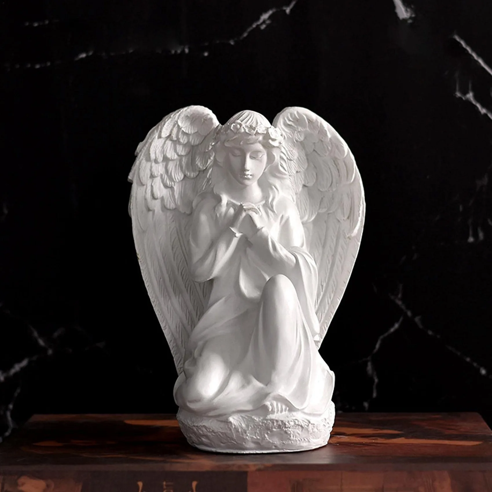 Guardian Angel Statue Shelf Living Room Bedroom Decor Figurines Praying Cherub Adorable Angels Statues Gifts for Women