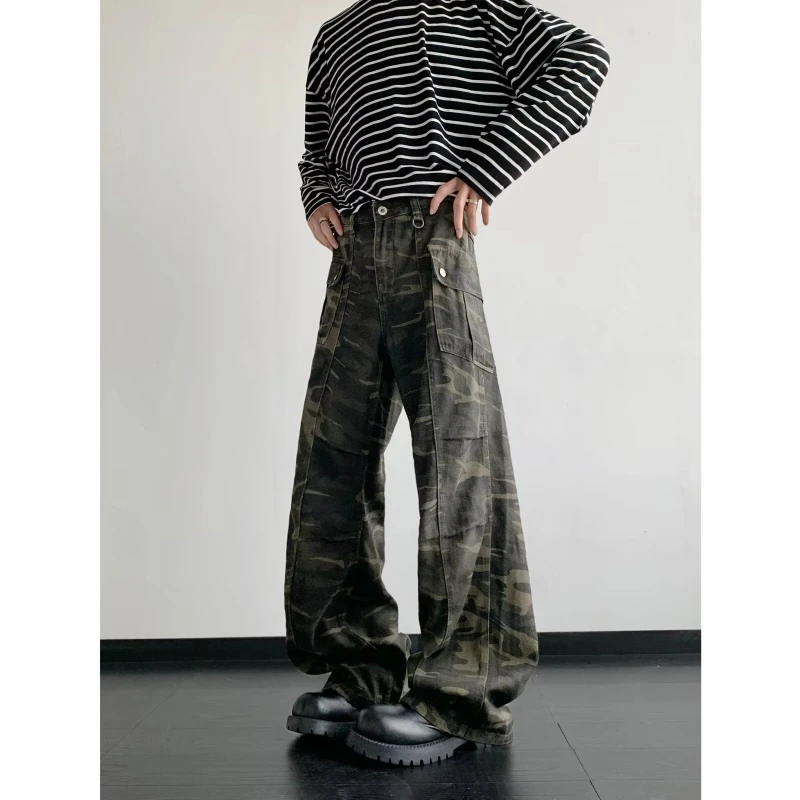 

Men's Heavy Summer New Style Design Loose Straight Pants Jeans for Man Clothes Chrome Darts Short Y2k Japanese 2000s Y2k Top