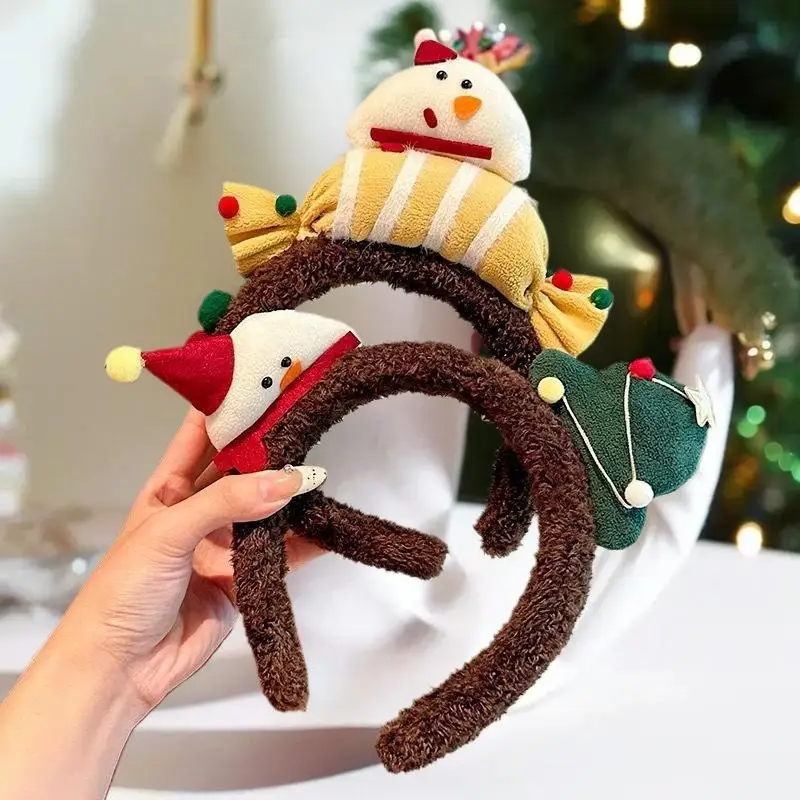

Plush Reindeer Antlers Hair Hoop for Girls, Christmas Party Cosplay Headband, Unique Festive Gift Hair Accessory