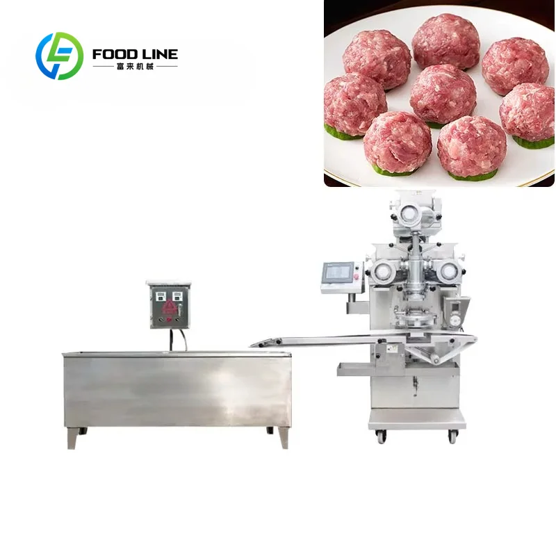 Automatic Meatball Machine Meat Ball Equipment Meatball Encruster Encrusting Machine Production Line