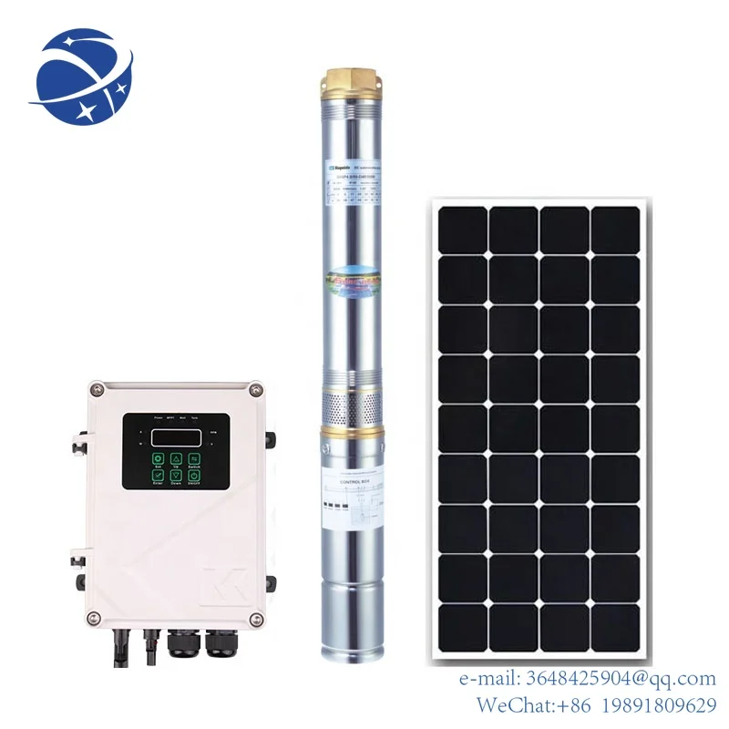 

YYHCKepeida 4DSP9/88-D110/1500 4Inch 9m3/h 88M 2HP Solar Powered Submersible Borehole Water Pump System For Agriculture