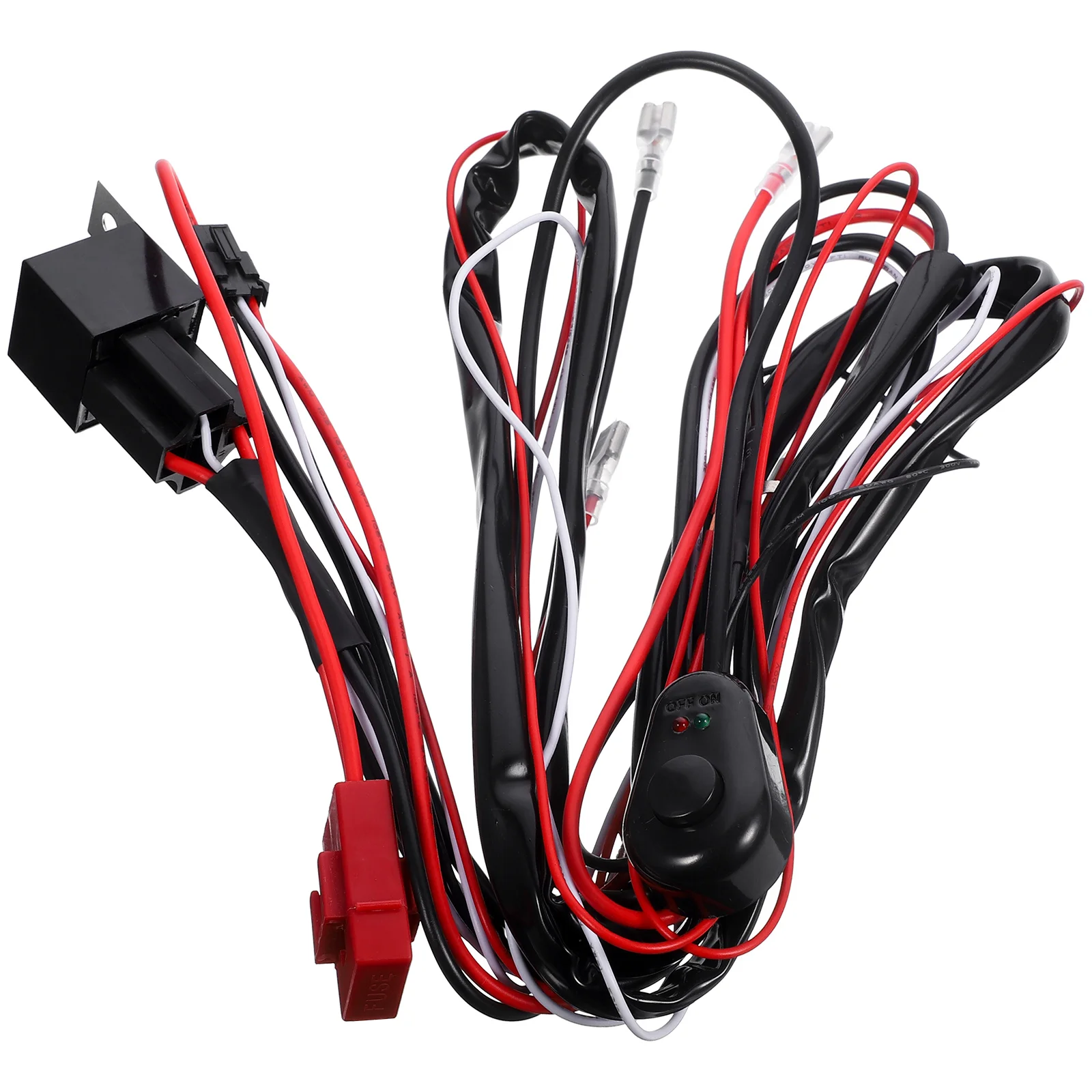 

Spotlight Switch Wire Group 40A Fuse Relay LED Bar Harness High Power Car Wiring Kit Light Bar Wiring Universal Fit Car Parts