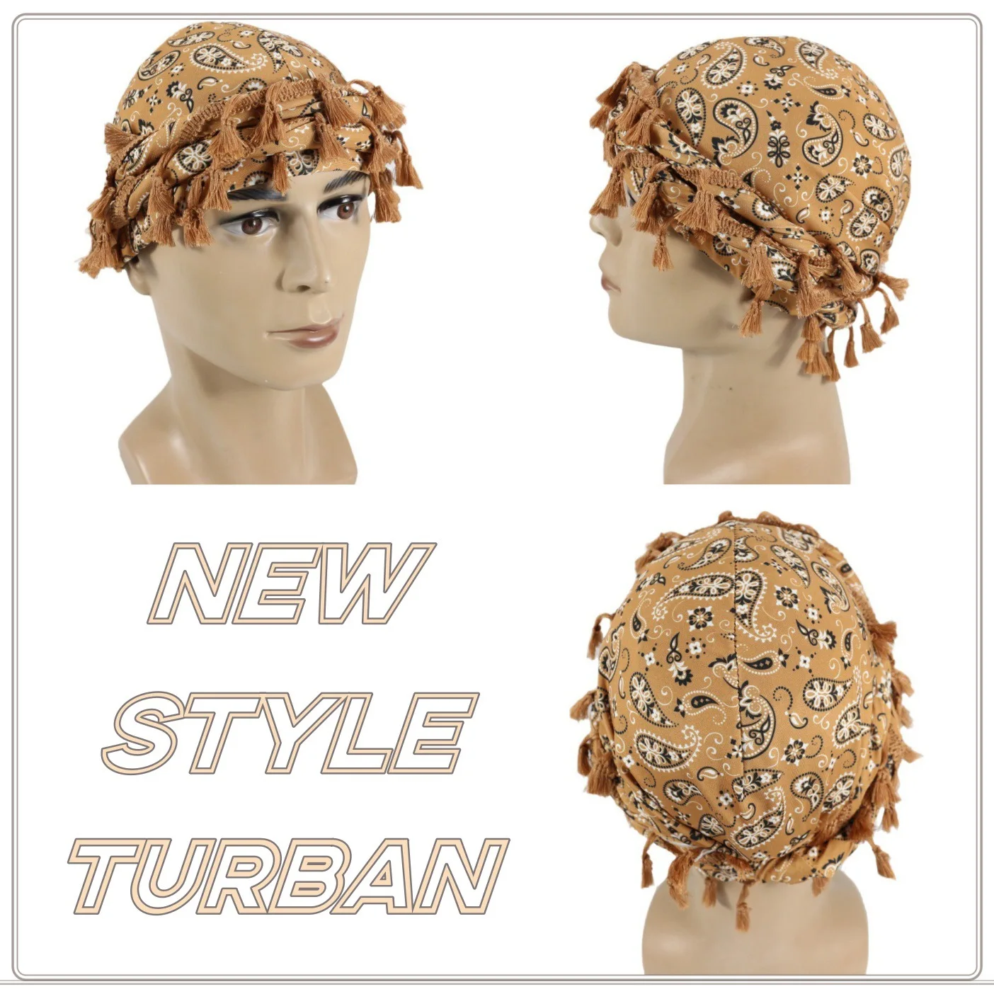 10COLORS Hip-hop Hat Men Street Dance Tassel Twisted Tail Hat Outdoor Sports Paisley Turban Cap Women Male