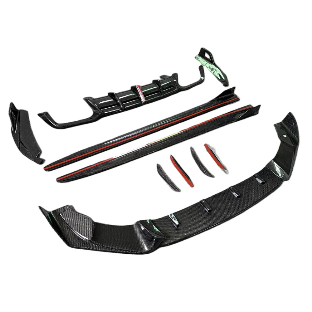 Suitable for BMW X4M F98 retrofit upgrade carbon fiber front and rear diffuser lip side skirt body kit