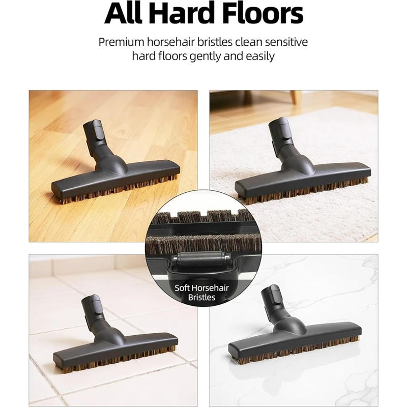 Насадка для пола из конского волоса для пылесосов, 12-дюймовая широкая щетка для пола из твердой древесины в качестве запасных частей для пылесоса-A68X