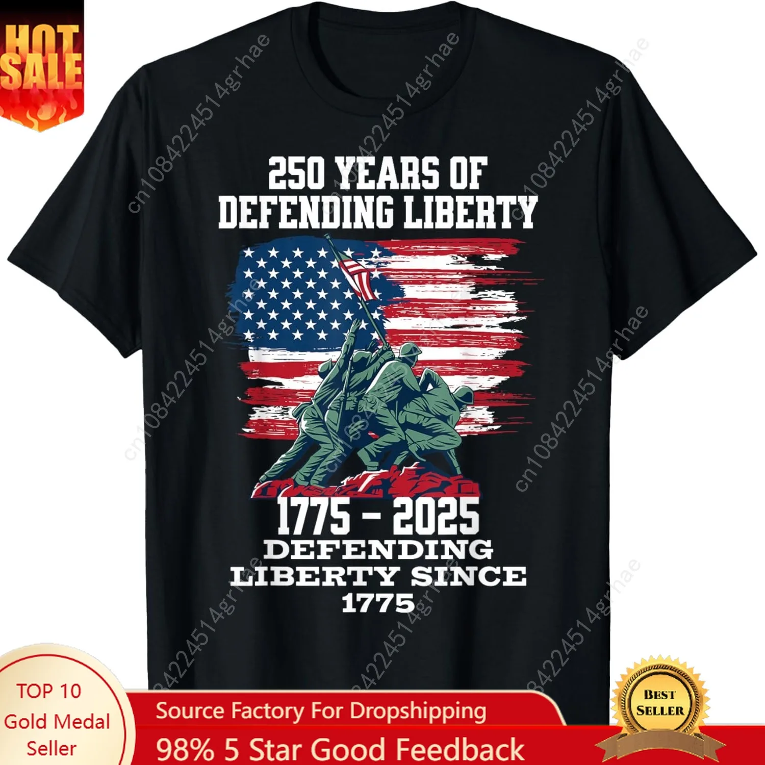 

Patriotic USA Army Us Military Parade 250th anniversary 2025 T-Shirt