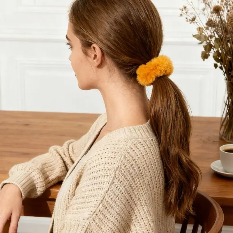 

Y3NE Elegant Hair Tie Elastic Scrunchies Ruched French Hair Rings for Elegant Updos Suitable for Long Hair Stretchy Hair Tie