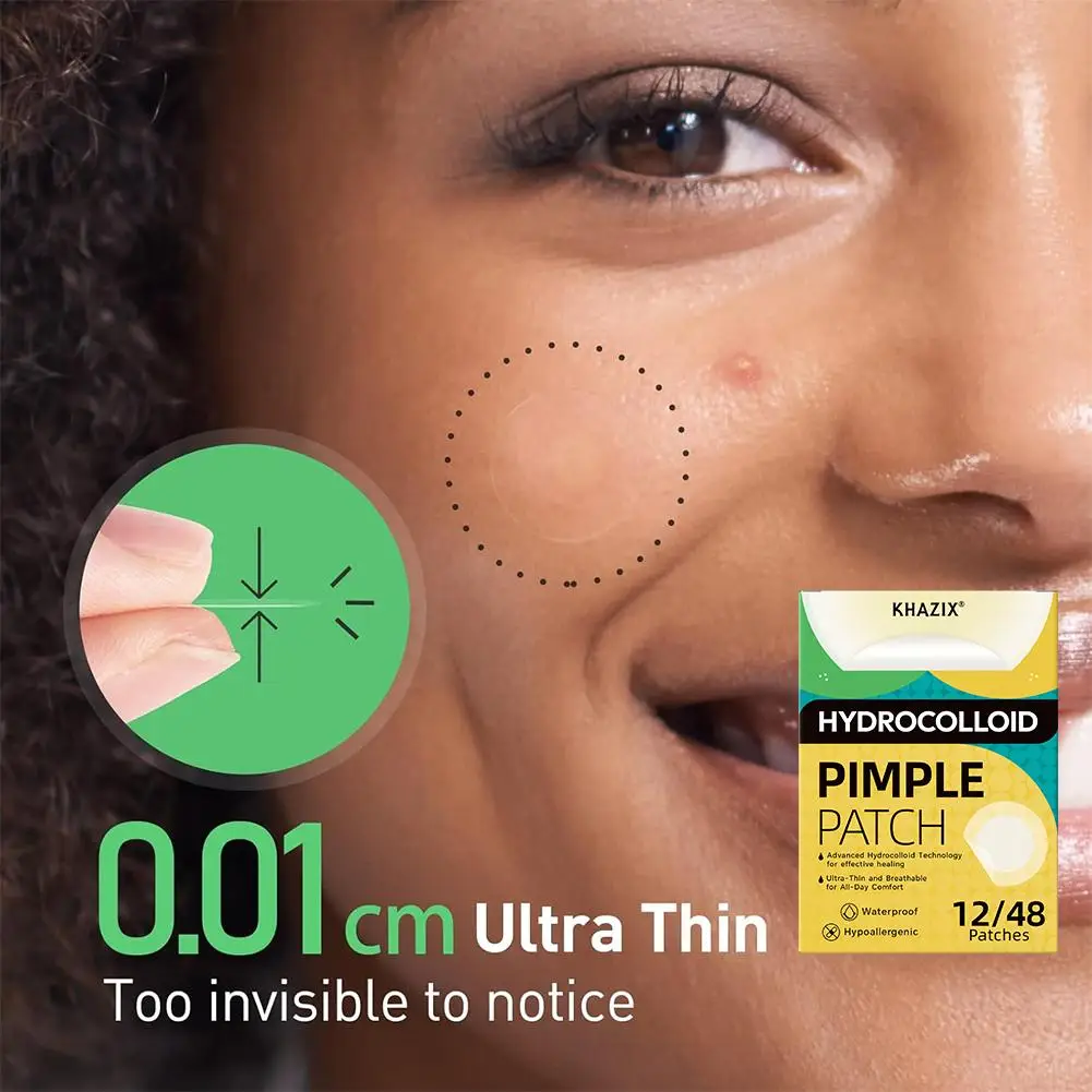 12/48 قطعة بقع حب الشباب الغروانية المائية حب الشباب بثرة التصحيح تنفس بقعة ملصق تغطي ماكياج غير مرئية ودية المسام الرعاية 2026 #4