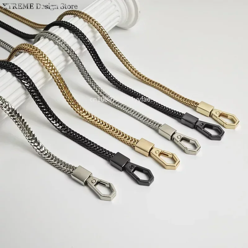 40/100/120cm Snake Bone Chain Gold/Silver/Black Bag Strap Replacement Metal Shoulder Strap Crossbody Bag Chain Bag Accessory