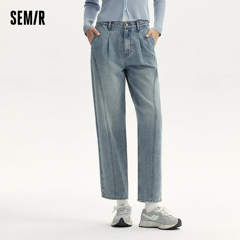 

Semir Jeans Women Covering Flesh Loose Taper Pants 2024 Autumn New Skinny and Cool Long Pants