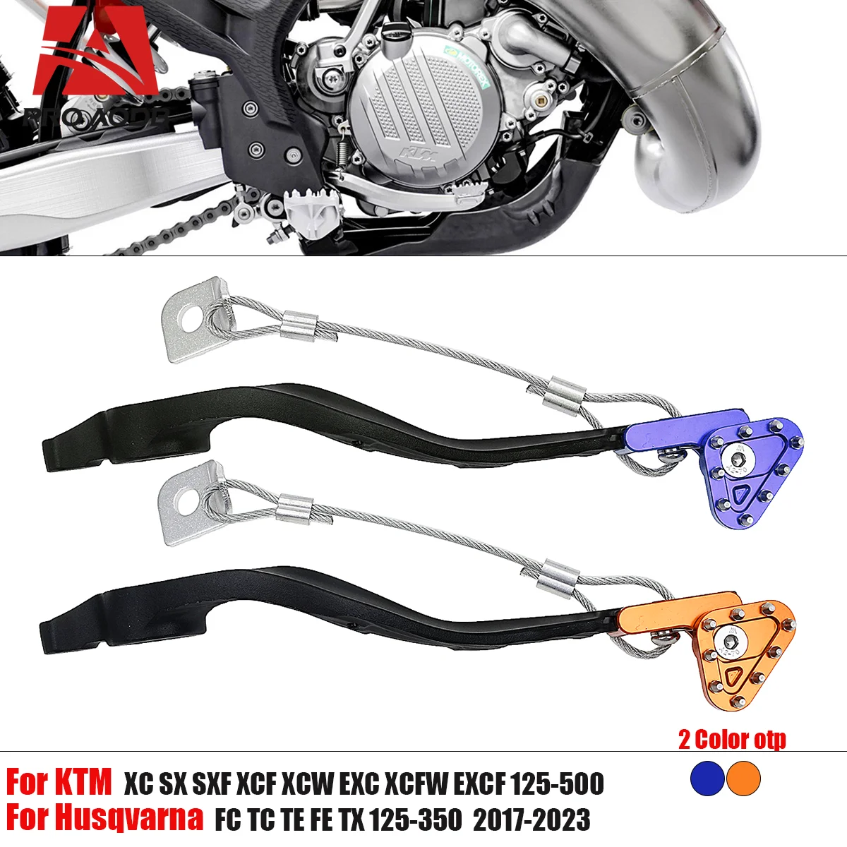 Durable Motorcycle Rear Foot Brake Lever Pedal For KTM EXC EXCF XC SX XCW For Husqvarna TC TE TX FE 125 150 250 300 2017-2023