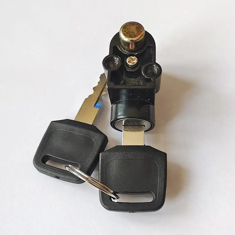 E-bike Electric Vehicle Battery Box Lock Front Anti-theft Big Head Lock Security For Electric Bicycle Protective Part