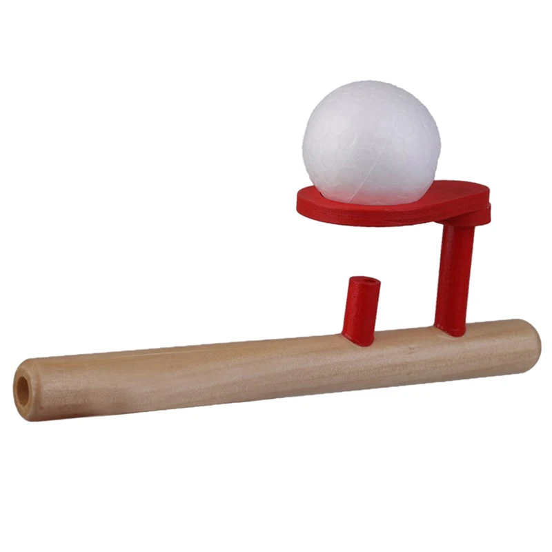 Classic Wooden Games Floating Ball Blow Tube & Balls Blows Toys