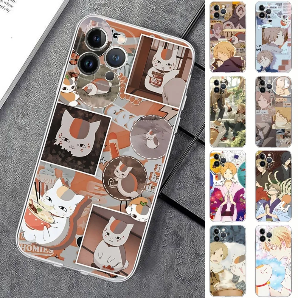 Natsume Yuujinchou Cat Phone Case For iPhone 15 XR X XS Max 14 13 Pro Max 11 12 Mini 6 7 8 plus SE 2020 Printing Cover