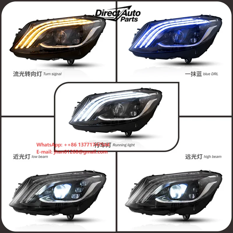 Car LED Headlight Assembly H7 60W 4600 Lumens 6000K 12V Universal Fitment Retrofit Upgrade