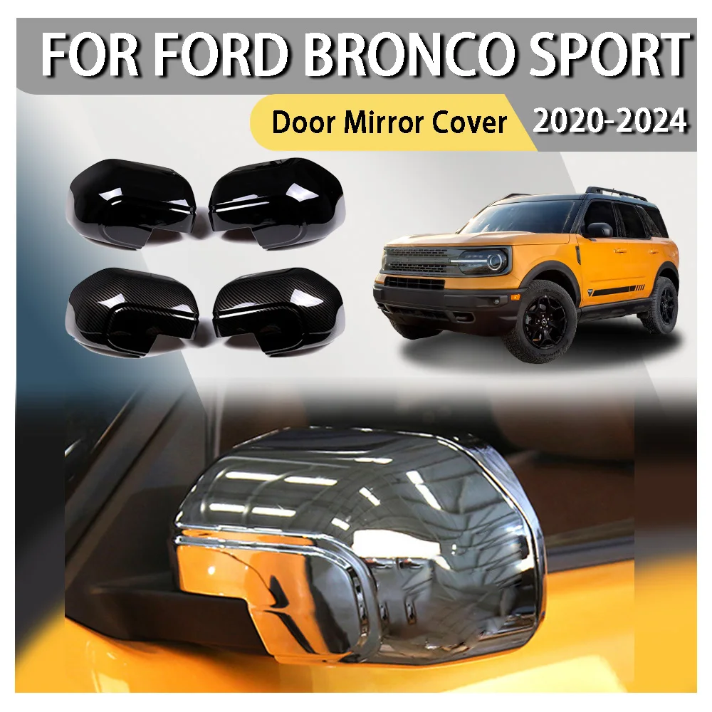 Car Decoration ABS Plastic Car Rearview Accessories Door Mirror Cover For Ford Bronco Sport 2020 2021 2022 2023 2024