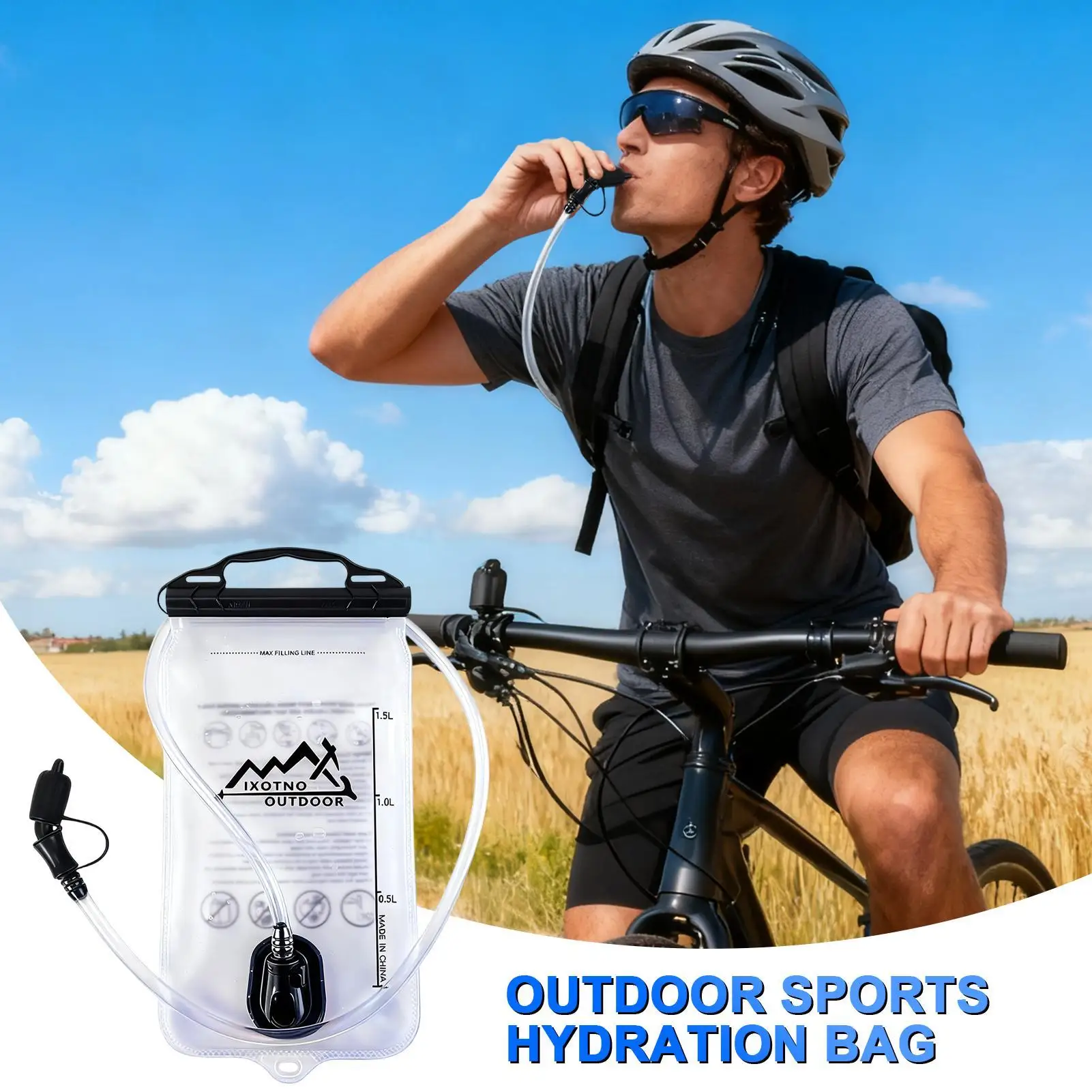 

Hydration Bladder Leakproof Storage 1.5L/2L Lightweight Water Bag Camping Gear For Outdoor Biking Camping Hunting Running
