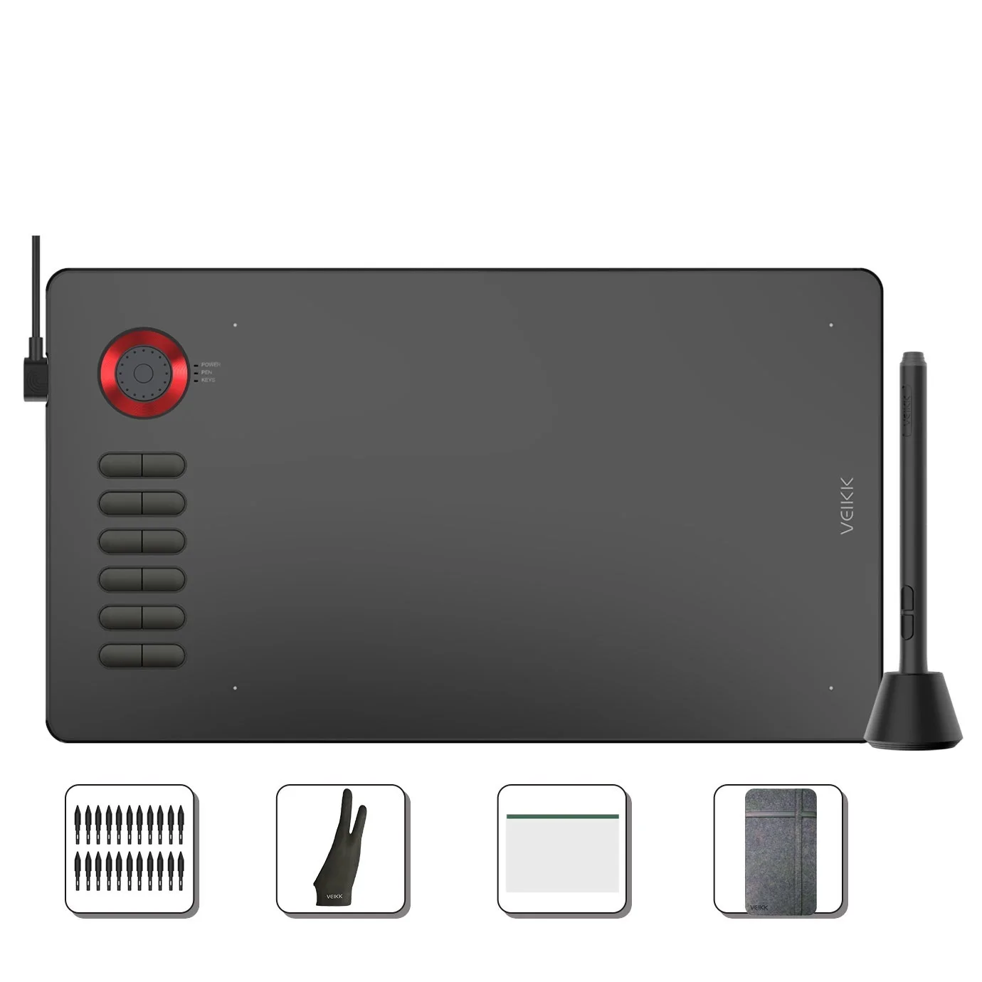 New!!! A15Pro Digital Drawing Tablet of 10 x 6 inch graphics tablets 12 Keys and Scroll wheel with 8192 Level Battery-Free Pen