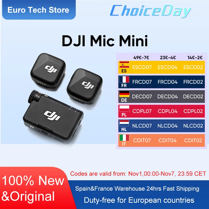 DJI-Micro Mini 2TX 1RX avec étui de charge, suppression active du bruit à deux niveaux, fonctionnement 48 heures, audio de haute qualité, transmission stable DJI-Micro Mini 2TX 1RX avec étui de charge, suppression active du bruit à deux niveaux, fonctionnement 48 heures, audio de haute qualité, transmission stable