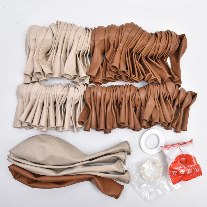 Brown Cream Beige Balloon Garland Arch Kit Kids Boy Birthday Decoration Baptism Baby Shower Party Baptism Christening