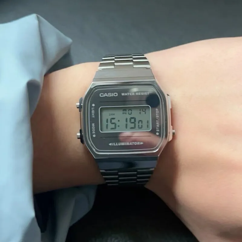 ساعة كاسيو أصلية للرجال، ساعة رقمية رياضية للطلاب، كلاسيكية مقاومة للماء، كوارتز للرجال، ساعات من الفولاذ المقاوم للصدأ