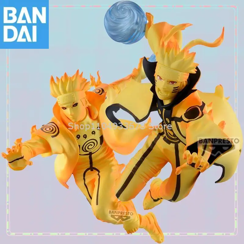 

В наличии оригинальная фигурка Bandai аниме Naruto Shippuden Gigo Uzumaki Naruto Namikaze Minato, модель коллекционной фигурки, игрушки