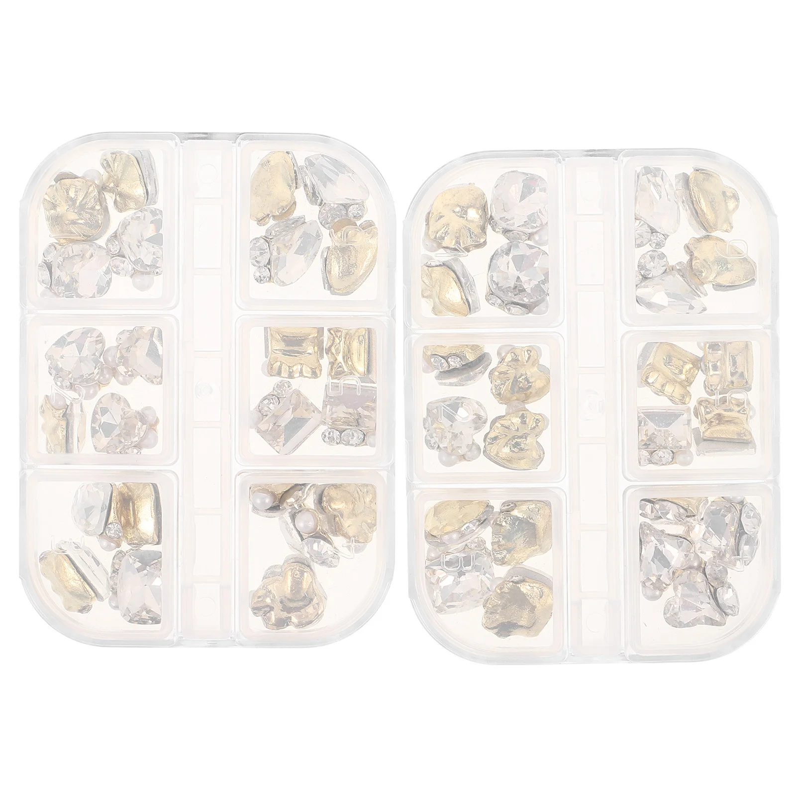 

48Pcs Nail Glass Rhinestones Clear Flatback Charms DIY Nail Decor Wedding Party Nails Jewelry Craft Making Glass Crystal Beads