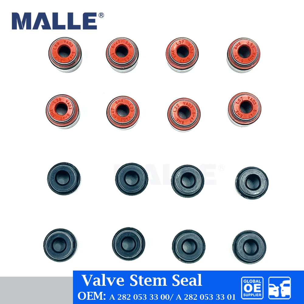 

16 PCS Engine Valve Stem Oil Seal For Mercedes-Benz M282 1.3T W177 W247 C118 X118 H247 Car Accessories A2820533300 A2820533301
