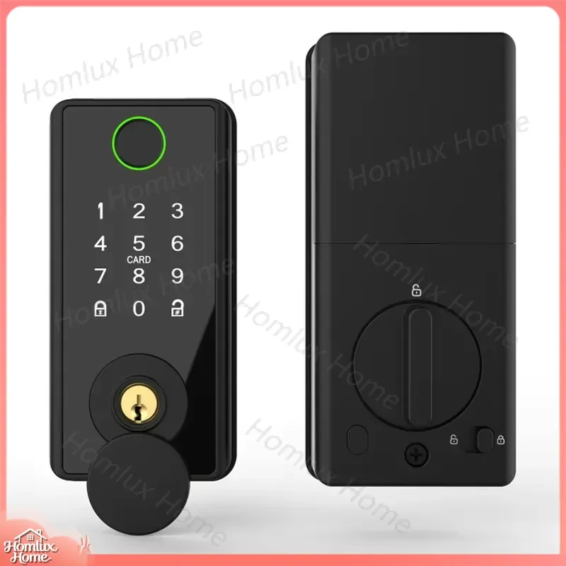 Tuya Smart Door Lock Digital Electronic Lock with Password Card Fingerprint and Keyless Entry Tongue Lock for Residential Use