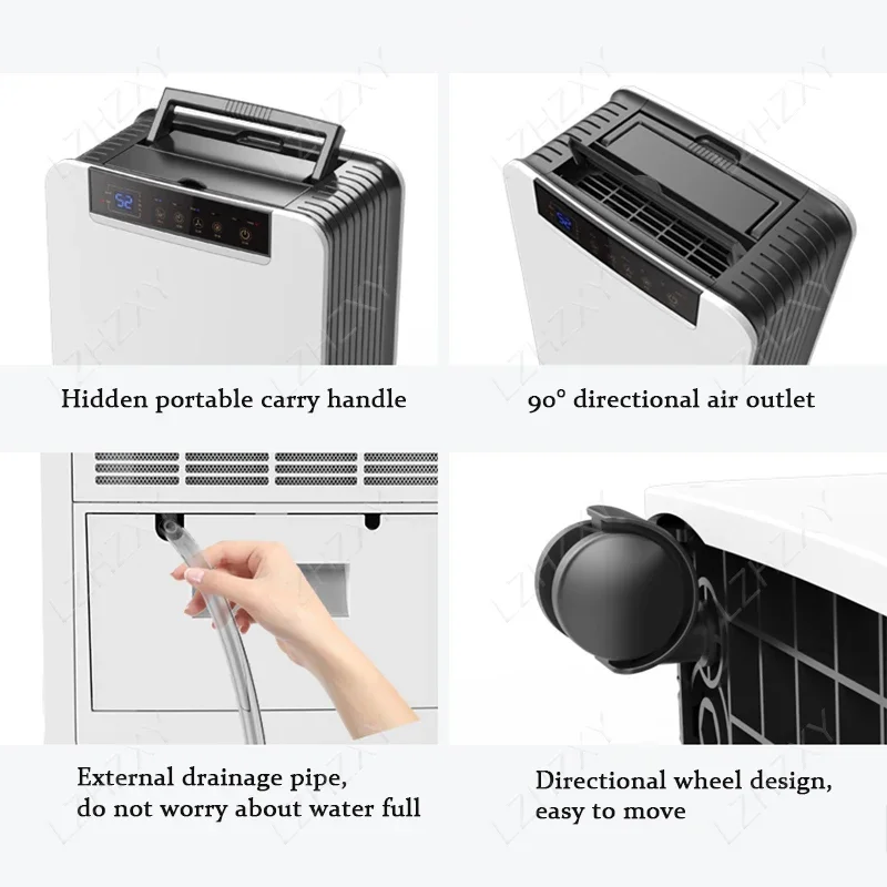 Desumidificador de ar DK01-T desumidificador doméstico quarto desumidificação porão industrial desumidificador de alta potência pequeno secador