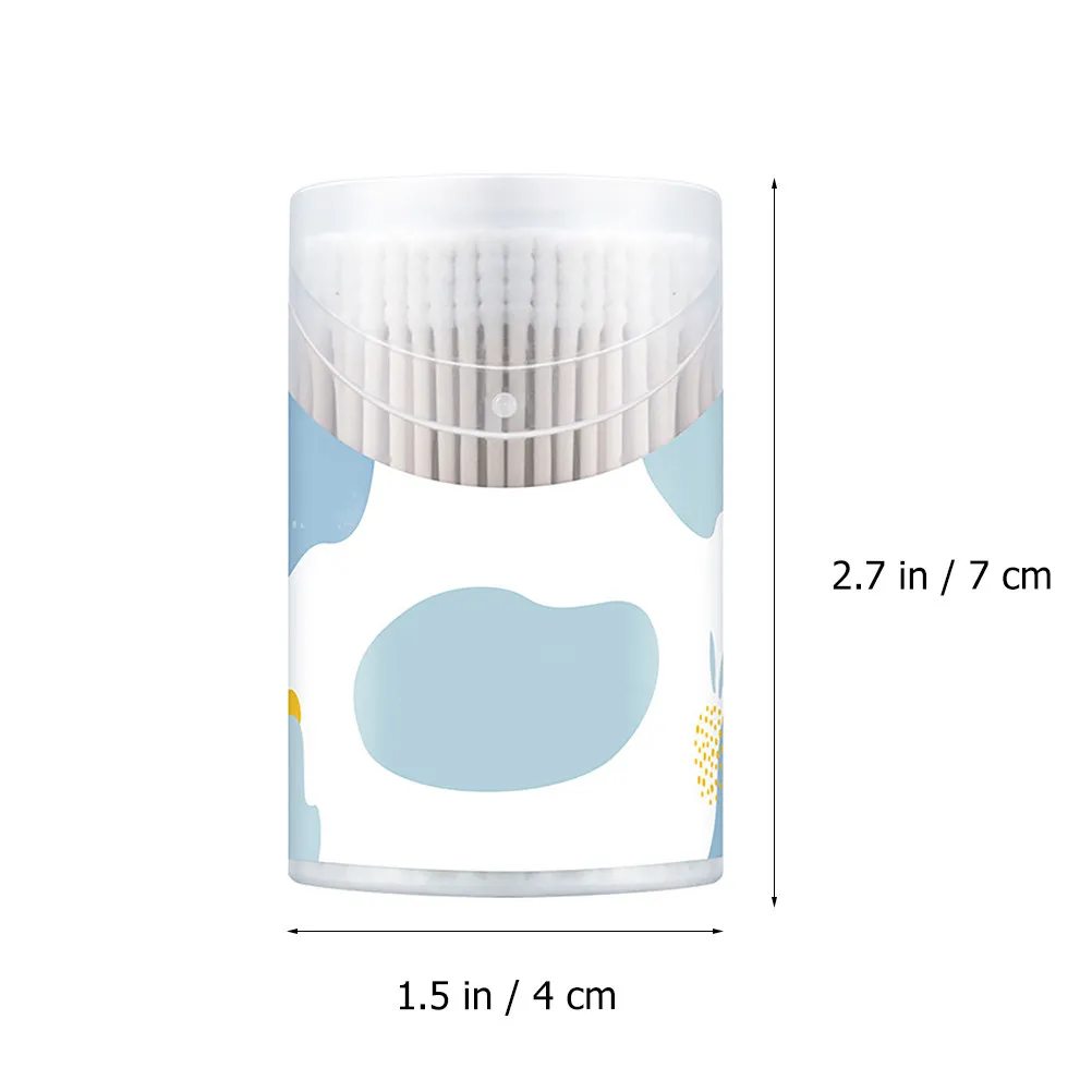 400Pcs Baby Cotton Swabs Natural Cotton Tips Double Spiral Design Hypoallergenic Paper Stick for First Aid Household Personal