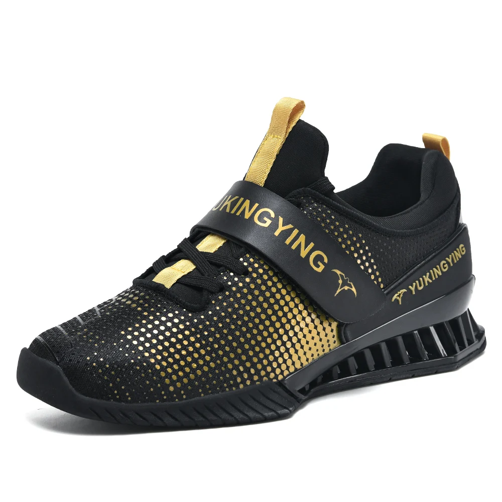 Professional Men Powerlifting Shoes New Style Non Slip Weight Lifting Shoes Balance Hard Drawn Squat Shoes Men Fitness Sneakers