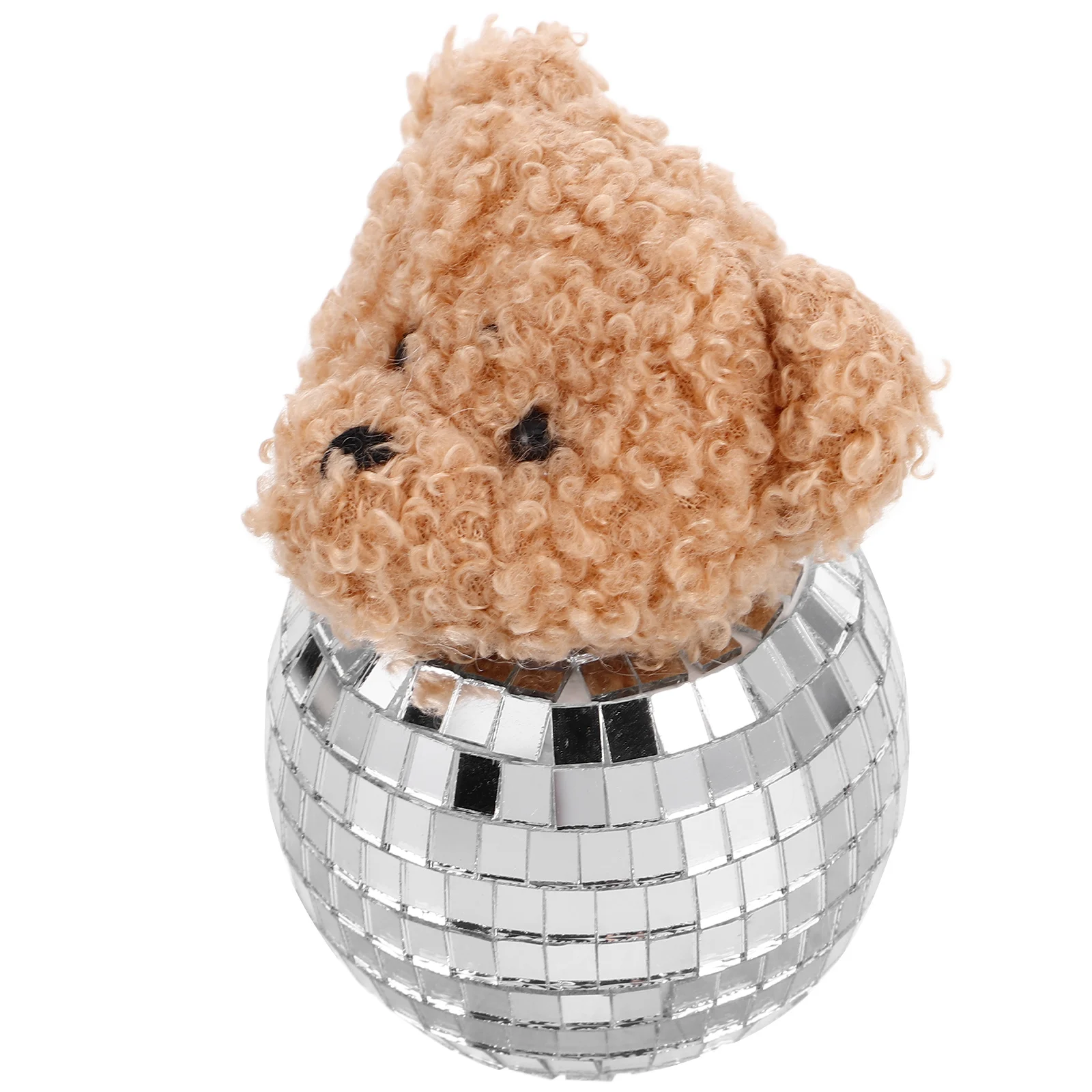 

Disco Mirror Bear Glass Ball Animal Ornament Reflective Home Party Tabletop Decoration Disco Themed Events Bear Home Decor