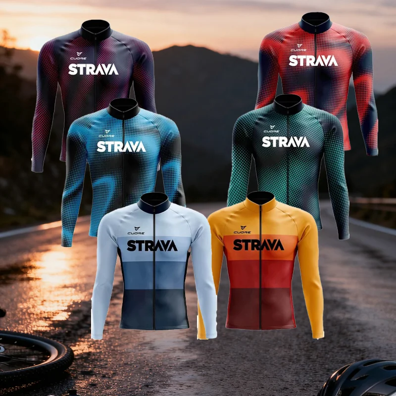 

STRAVA велосипедная одежда для мужчин Комплект велосипедной одежды Мужской комплект спортивной одежды Велосипедная одежда велосипедный трикотаж велосипедные штаны осень