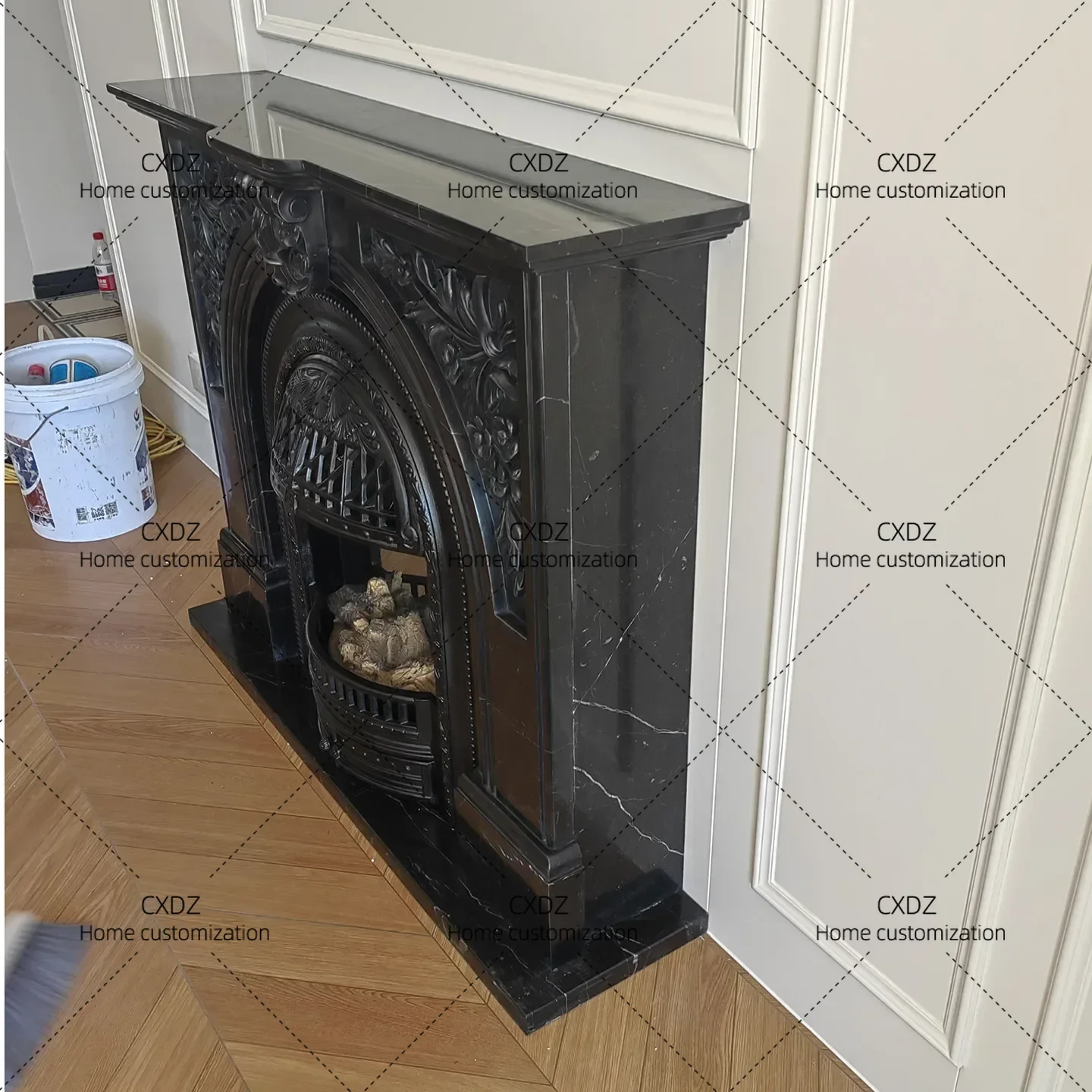 XX Marble fireplace relief  fireplace natural marble jade decorative cabinet simple customization