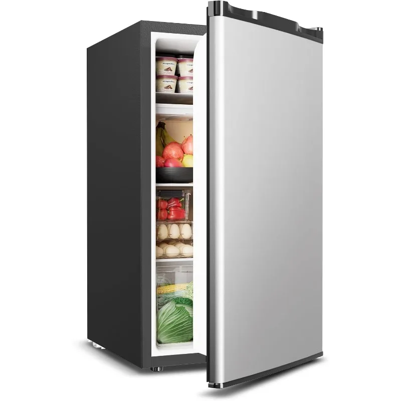 

Mini Fridge with Freezer - 3.2 Cu.Ft Single Door Mini Refrigerator with Adjustable Thermostat, Low Noise, Energy Saving