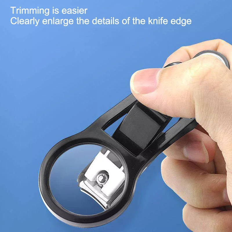 Cortauñas con lupa ajustable personalizada con protector contra salpicaduras