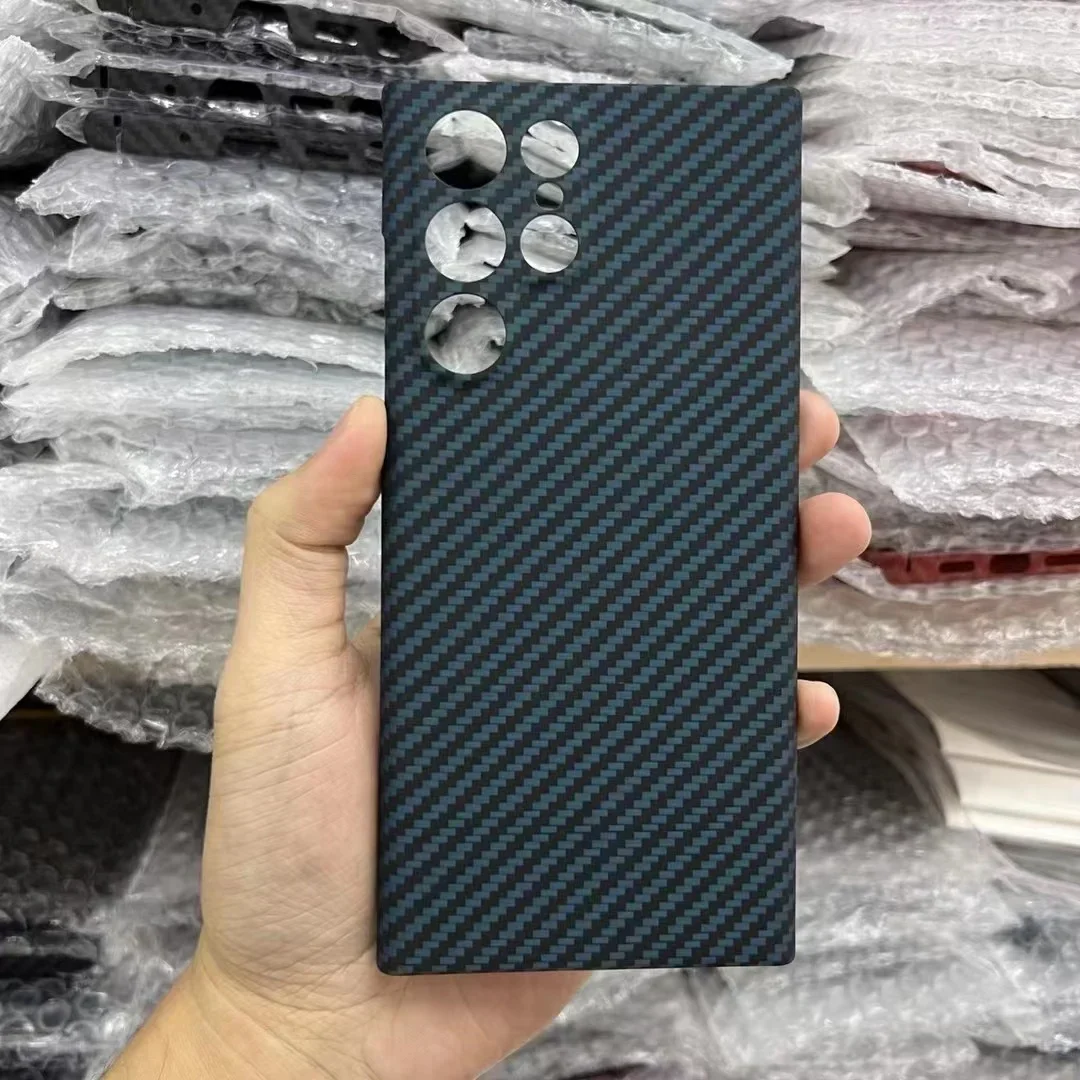 Yierfa S22 Carbon Fiber Protective Case for Samsung Galaxy S23 Ultra Case Ultra-thin Back Cover for Galaxy S22 Plus S 22 Cases