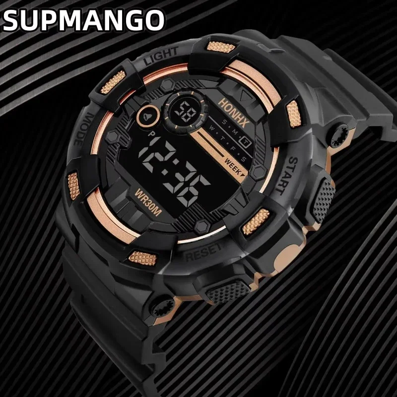 719 Kids Sport Watches LED Digital Watches for Children Silicone Strap Wristwatch Student Girl Boy Clock image 3