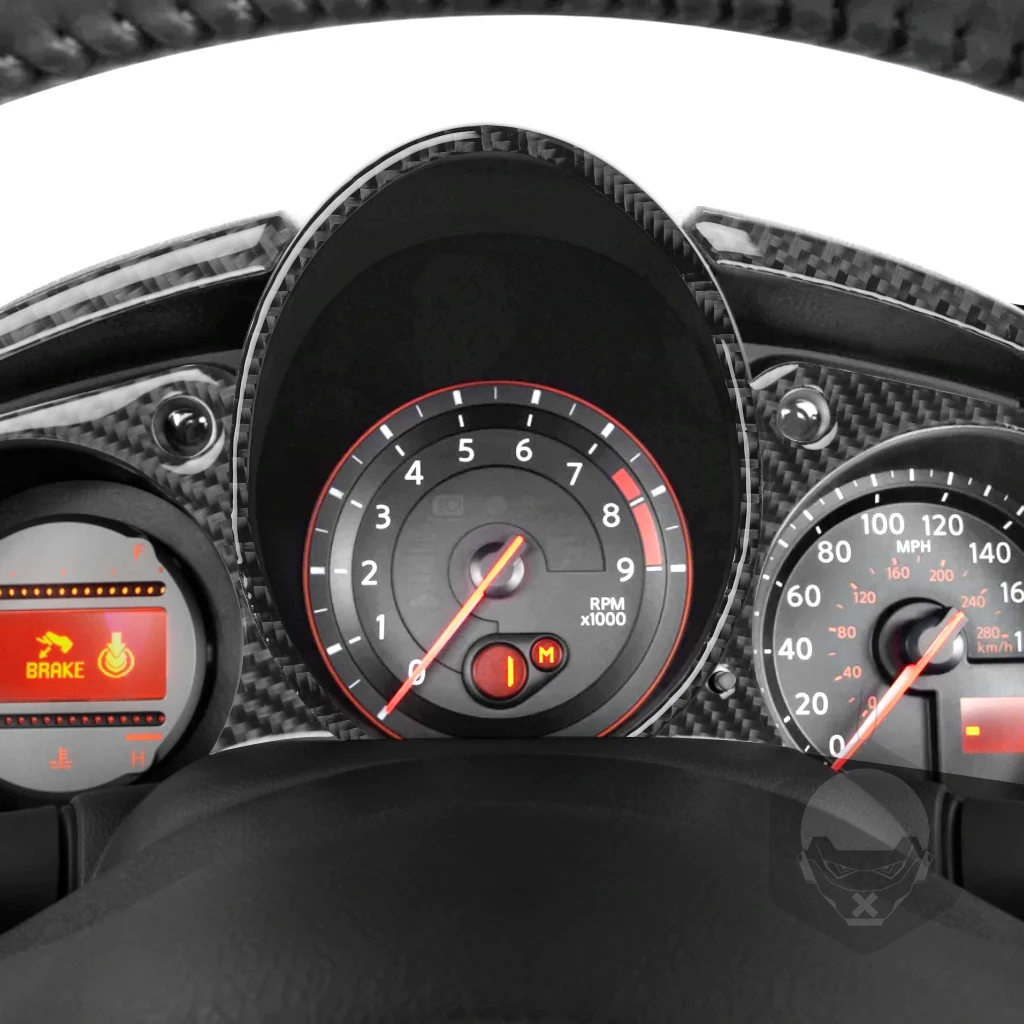 For Nissan 370Z Z34 2009-UP Carbon Fiber Instrument speedometer display Panel Trim Car Interior Accessories Decorative Stickers