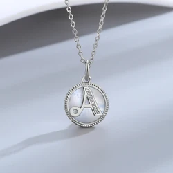 S925 Silver Letter Necklace Engagement Wedding Gift for Women Pendants Chain Jewelry Necklace Gift Wholesale