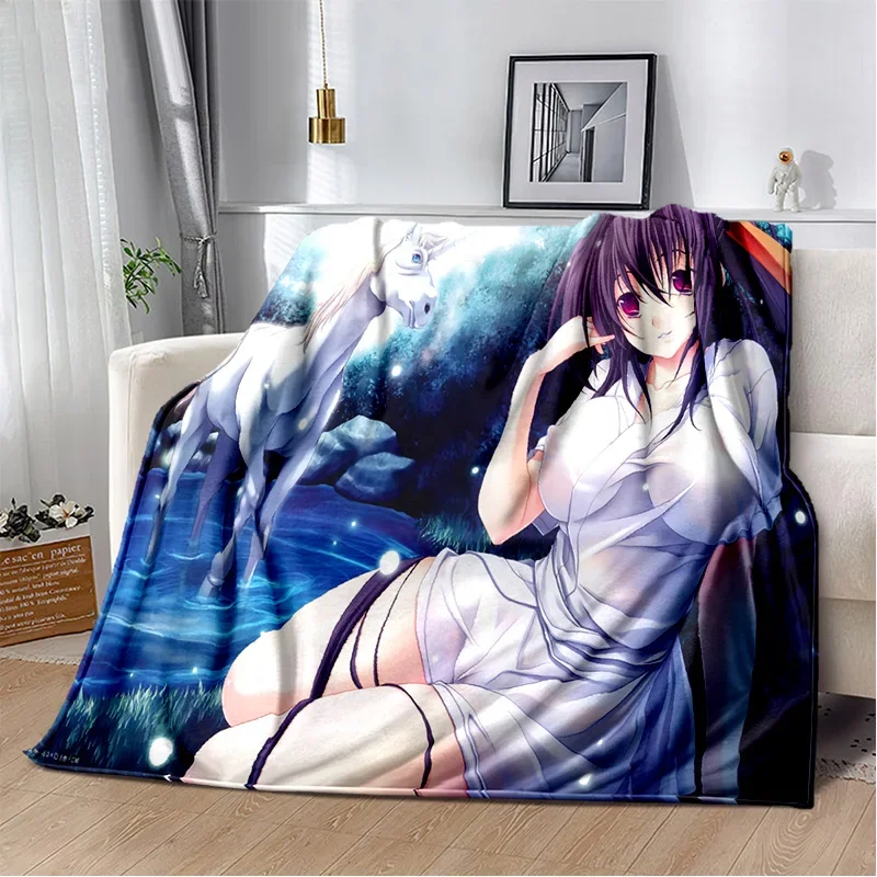 3D Sexy Girl High School DxD Anime Soft Plush Blanket,Flannel Blanket Throw Blanket for Living Room Bedroom Bed Sofa Picnic Kids