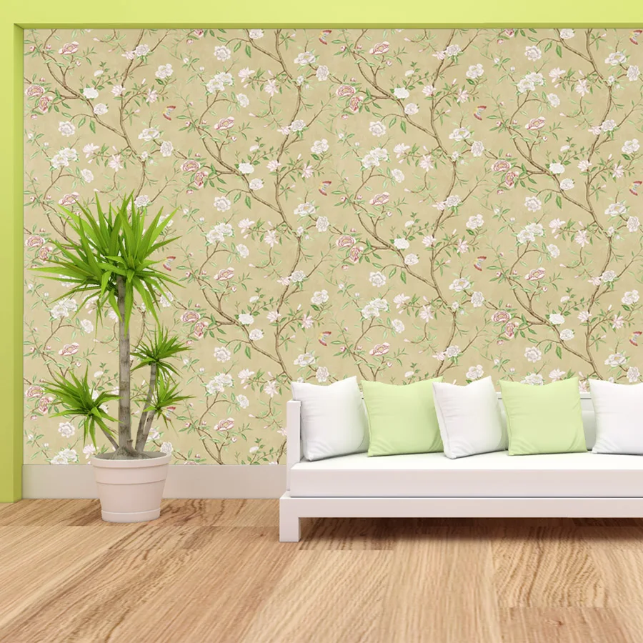 15+ Botanical Vintage Hd Flowers Bloom Mural Decor,Self Adhesive Optional,Wallpapers for Living Room Bed Girls Walls Renovation